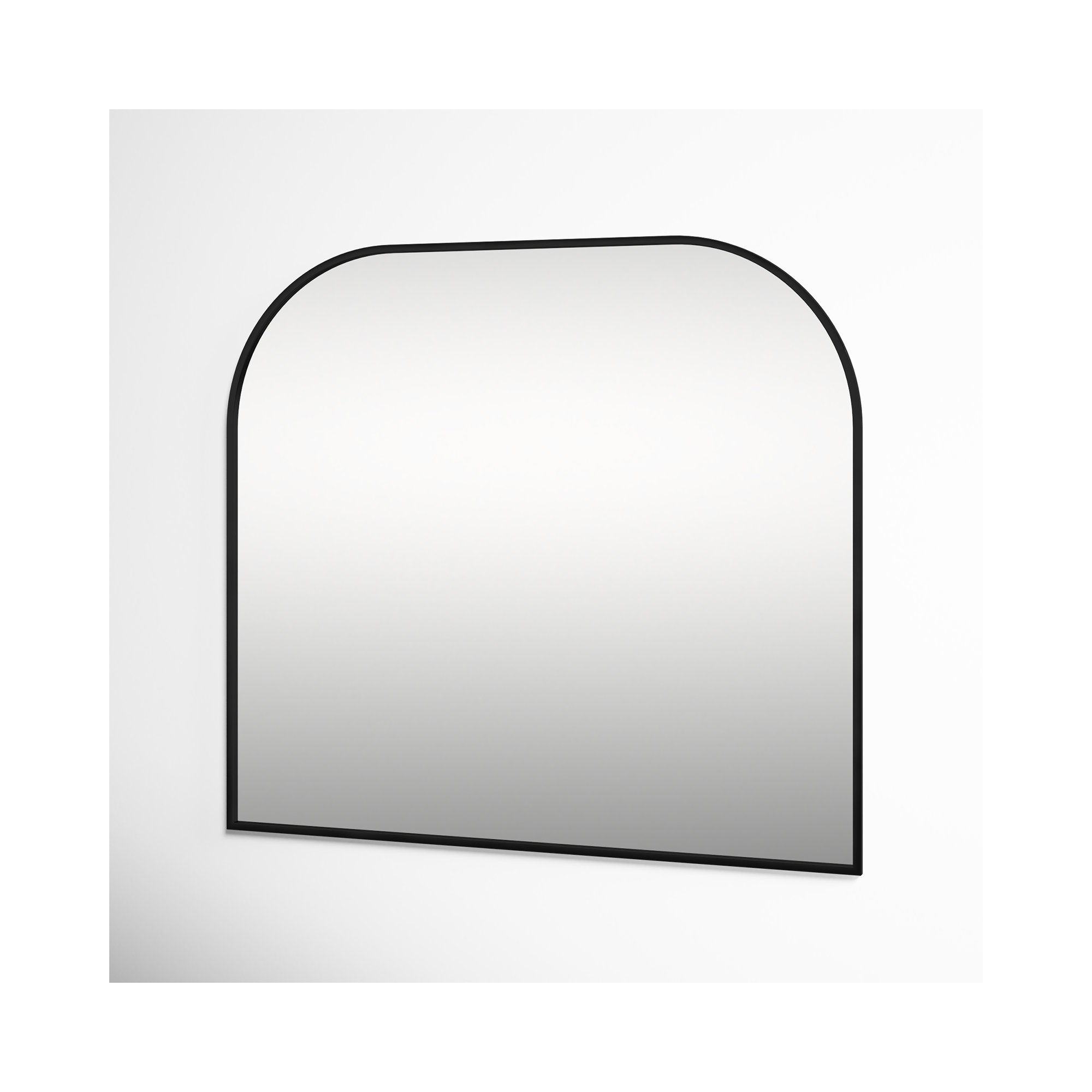 Sabine Metal Wide Arch Wall Mirror, 38" x 42", Black