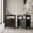 Absecon Modern 23“H 2 Drawer Nightstand With Open Shelf