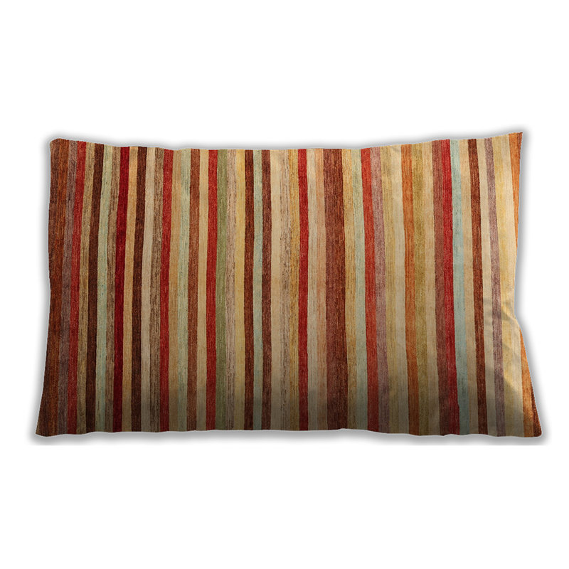 Striped Microsuede Throw Pillow