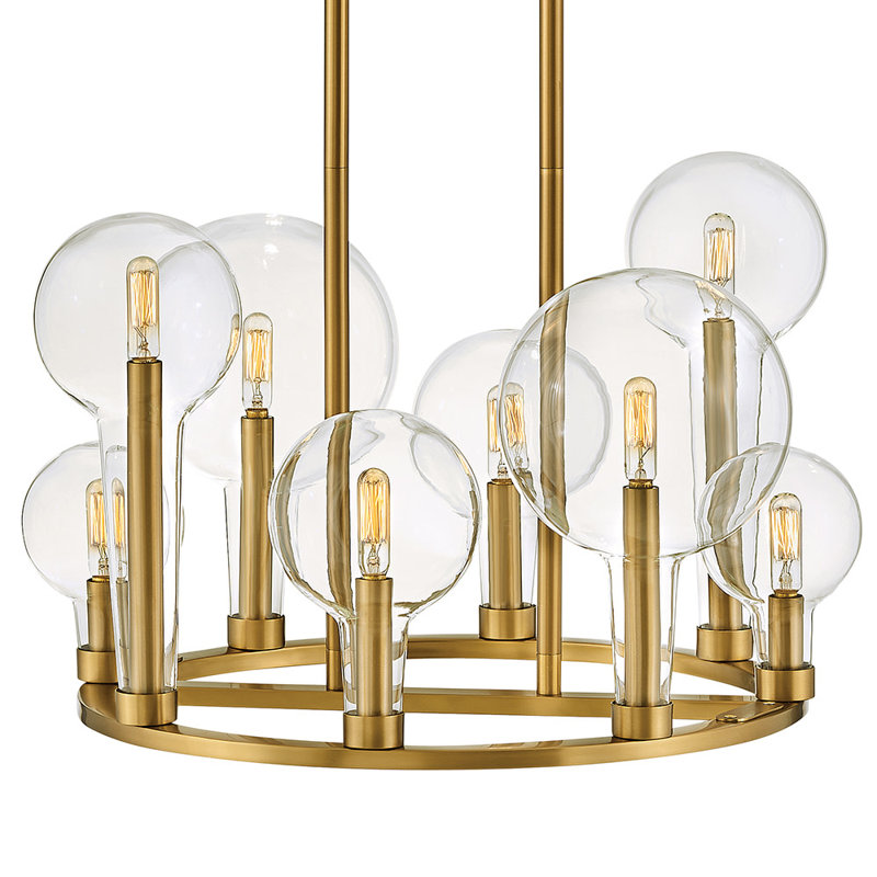 Alchemy 8 - Light Unique Wagon Wheel Chandelier, Lacquered Brass