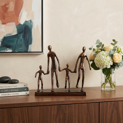 Sculpture de table en aluminium 13 "Copper People