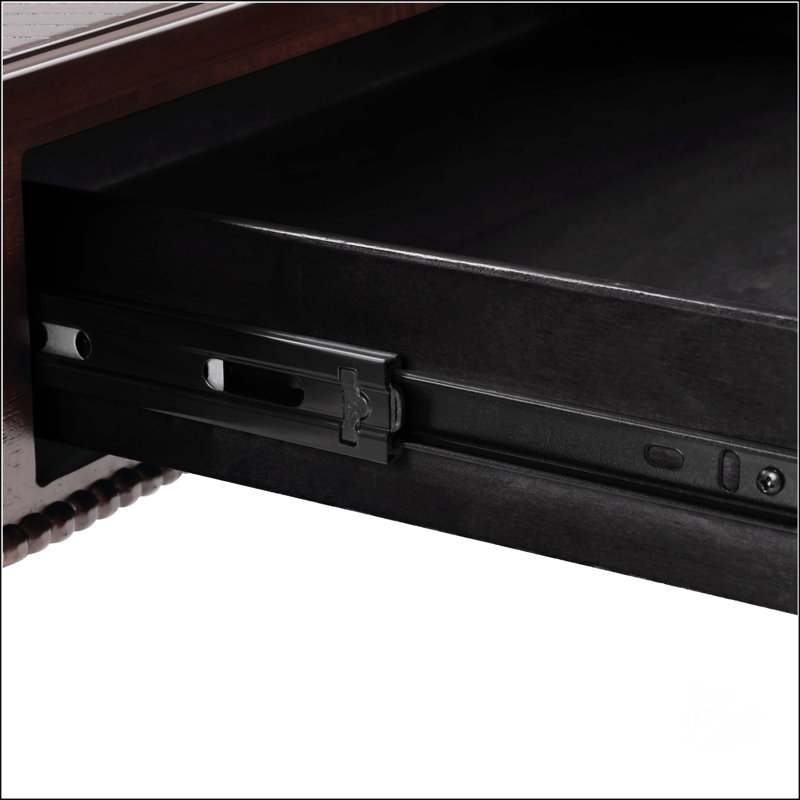 Table basse rectangulaire en bois avec tiroir de rangement, Espresso