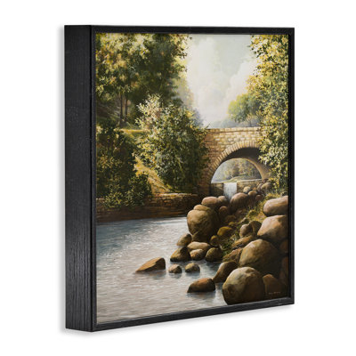 Pont Grant sur la rivière, estampe numérique, conception par BRUCE NAWROCKE