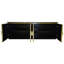  79in Large Brass Cabinet with Marble Top