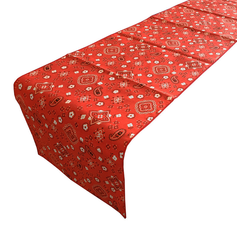 Chemin de table Bandanna, L 12 po x L 120 po, Rouge