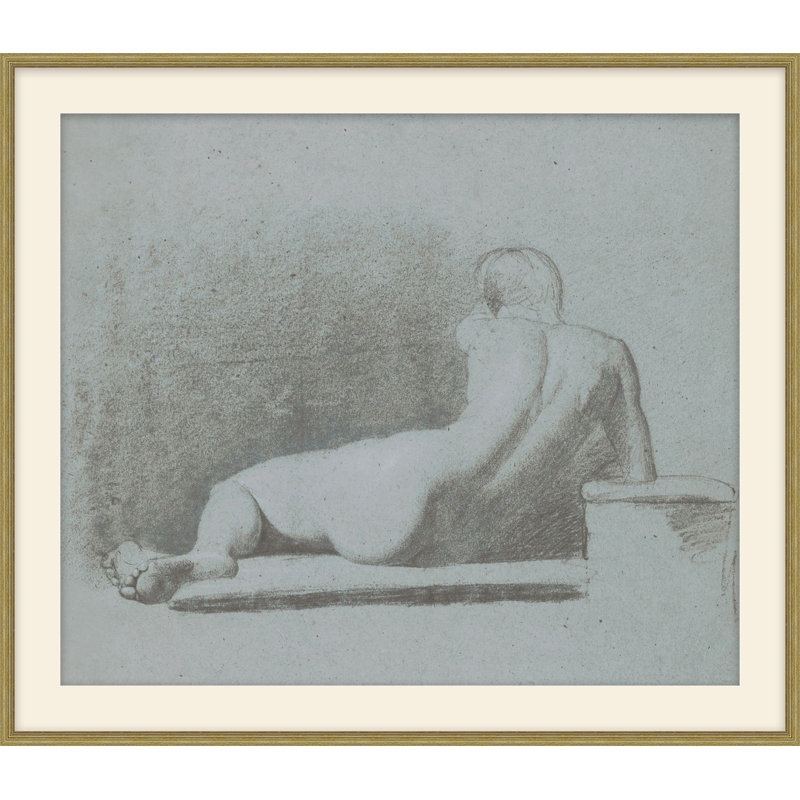 Reclining Figure 1 Framed Print, 10.5" H x 11.5" W