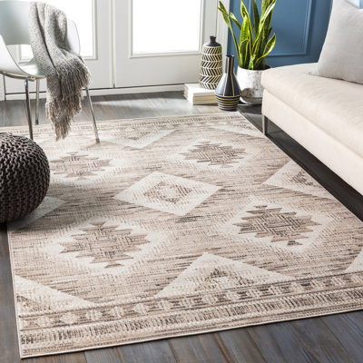 Tapis brun clair / noir Hiller