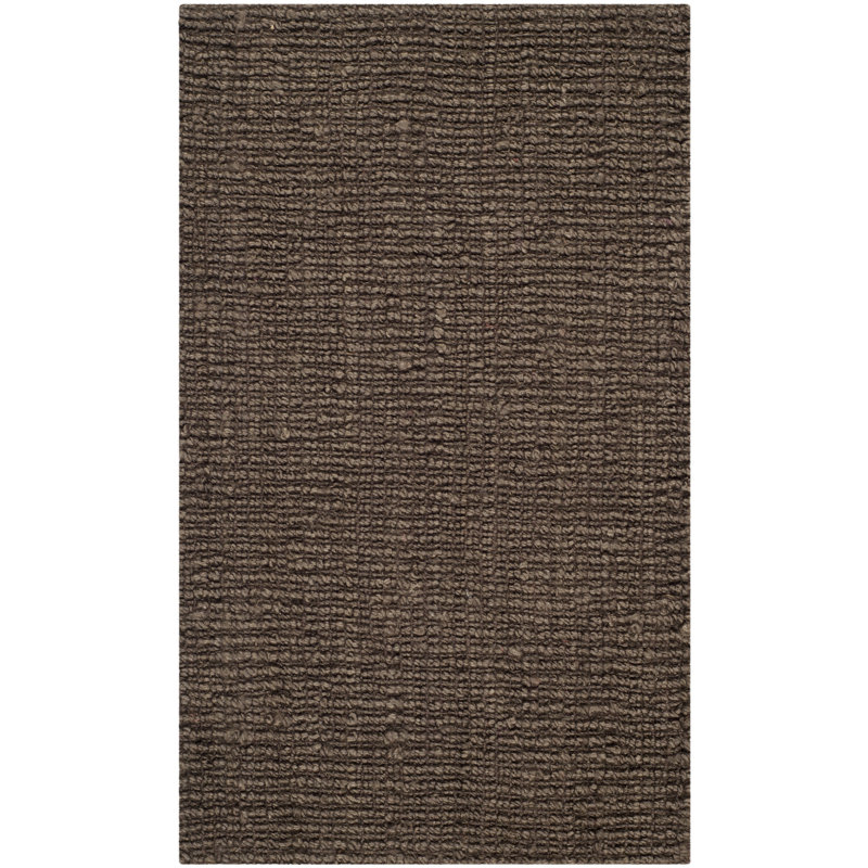 Auckland Handwoven Flatweave Jute/Sisal Brown Area Rug, Rectangle 6' x 9'