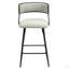 ENSEMBLE DE 2 tabourets de bar à hauteur de comptoir de 26 po avec couvercle en polyuréthane et tabouret de bar pour îlot de cuisine avec base thermolaquée et repose-pieds-386110295