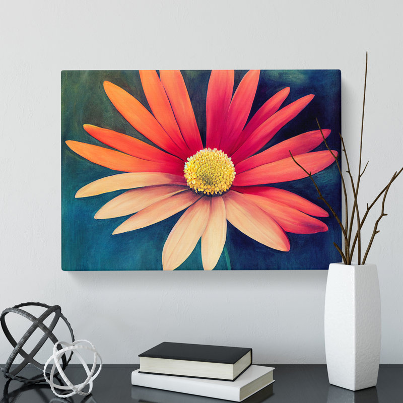 Animated Daisy Flower - Wrapped Canvas