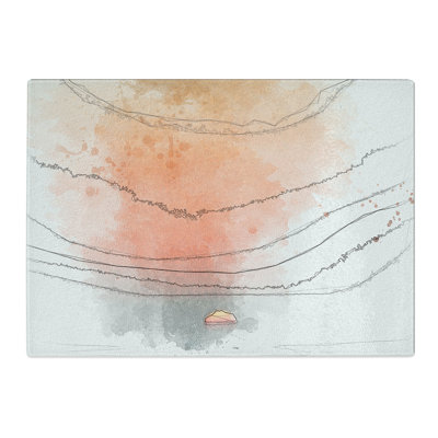 Tempered Glass Glorious Sunset Chopping Board