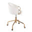 Chaise de bureau contemporaine avec hauteur réglable et revêtement en velours-129597284