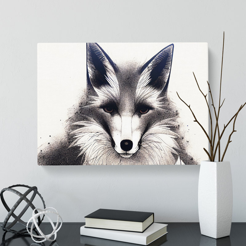 Edgy Fox - Wrapped Canvas, 35cm H x 50cm W x 3cm D