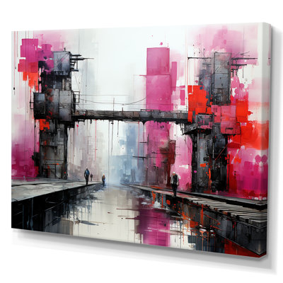 «Magenta Factory Machines I», reproduction sur toile