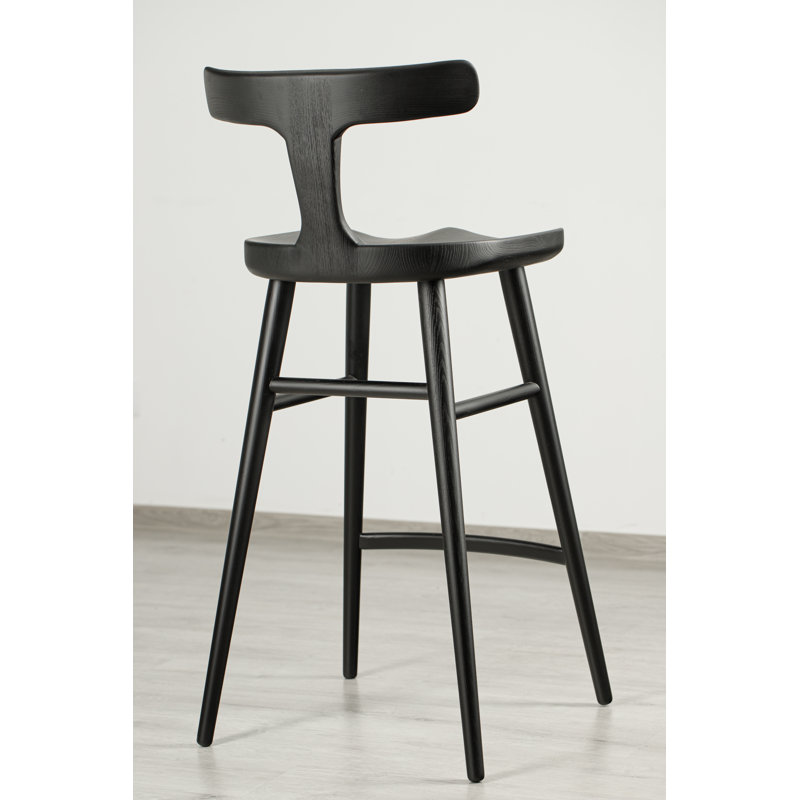 Anvil Chair With Back, Matte Black, Bar Stool (31” Seat Height)