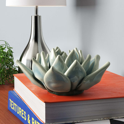 Landaverde Grey Ceramic Succulent