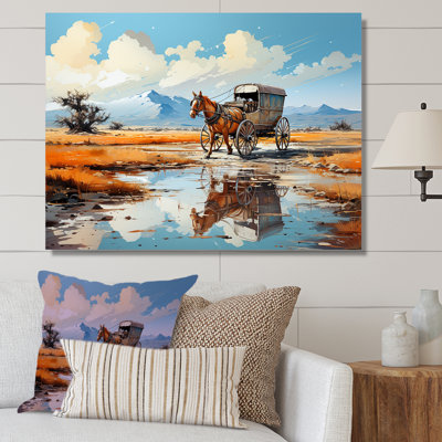 «Old Western Wagon In Nevada I», reproduction sur toile