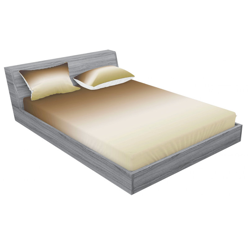 Microfiber Ombre Sheet Set, Queen Sheet Set with Fitted Sheet, Blue/Brown