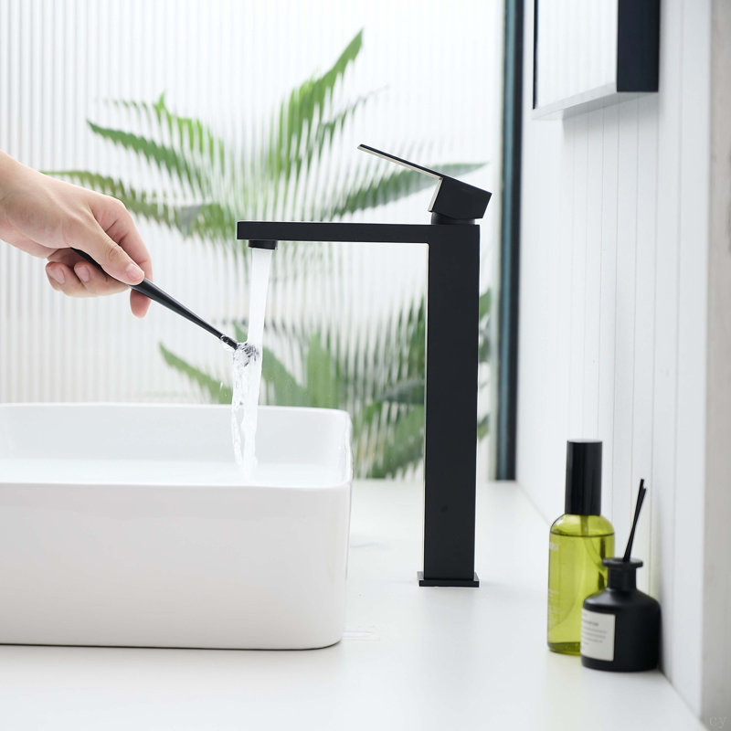 Bathroom Faucet With Pop Up Drain, Faucet For Bathroom Sink, Single Hole Bathroom Faucet Modern Single Handle Vanity Basin Faucet