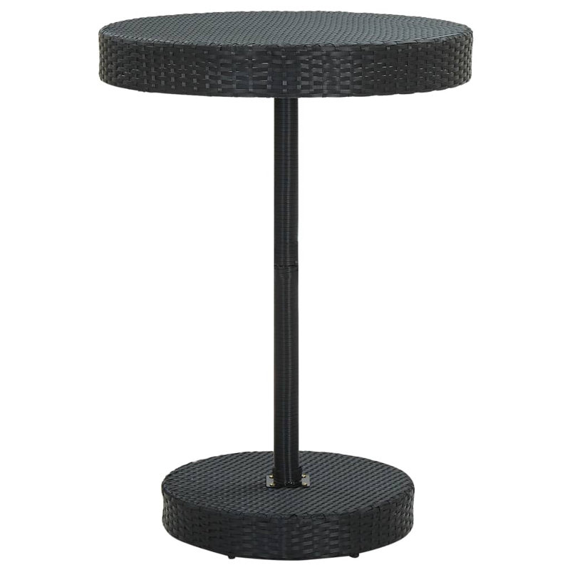 Rattan Bar Table, Black, 29.7" x 41.7" (Dia. x H)