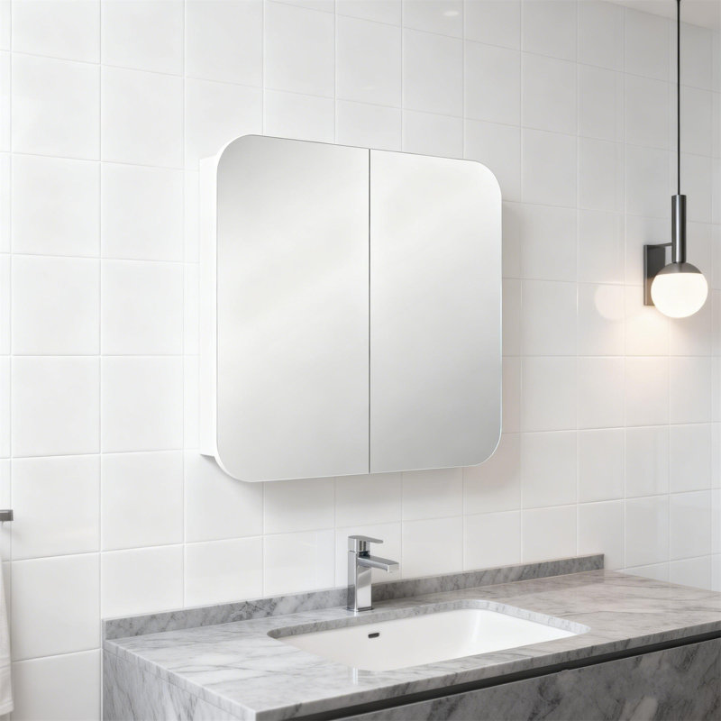 68mm W 66mm H Wall Mounted Required Medicine Cabinet Mirror
