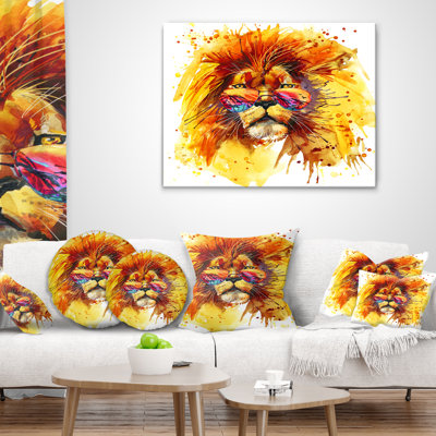 Coussin décoratif animal the king