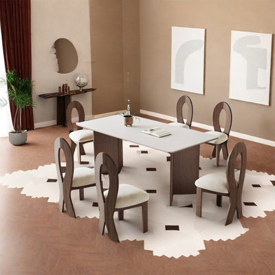 Modern simple rock plate dining table sets
