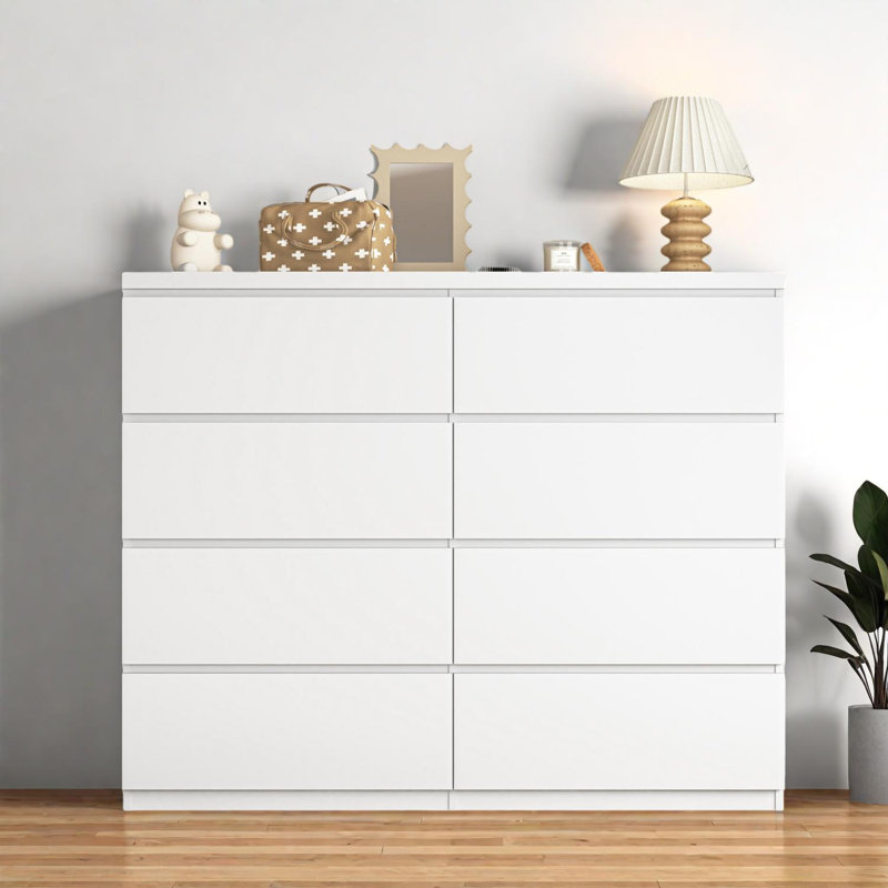 Commode moderne à 8 tiroirs pour l'organisation de la chambre à coucher et du salon