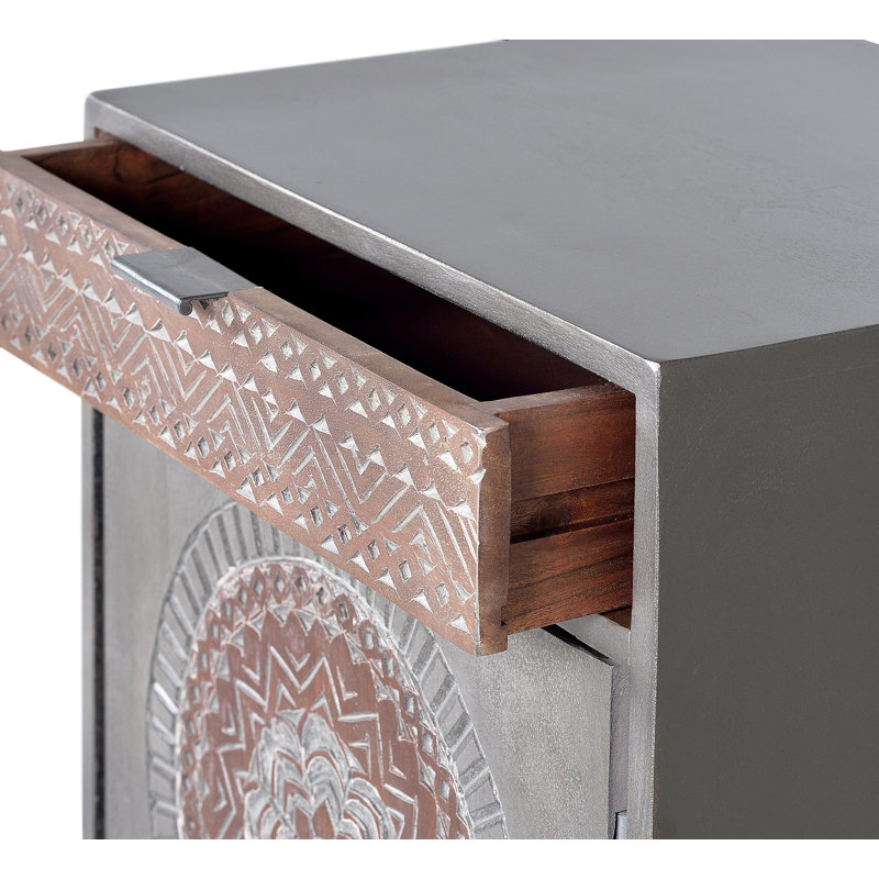 Gerhardt 50cm W Solid Wood Bedside Table
