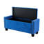 Chambre moderne en velours bleu avec rangement en velours captivant