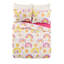 Ensemble de courtepointe réversible en microfibre rose Rainbow & Suns-1923376877
