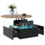 Alpena Round Lift Top Coffee Table with Square Base-349956337