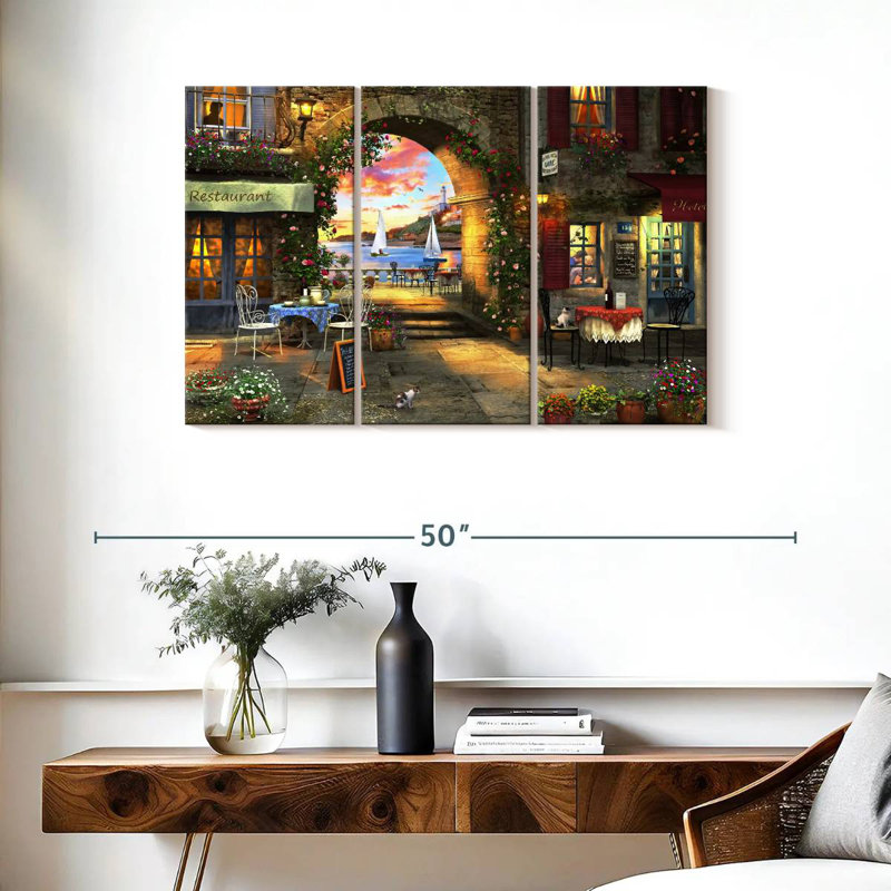 Sireci Mediterranean Evening, 24" H x 38" W