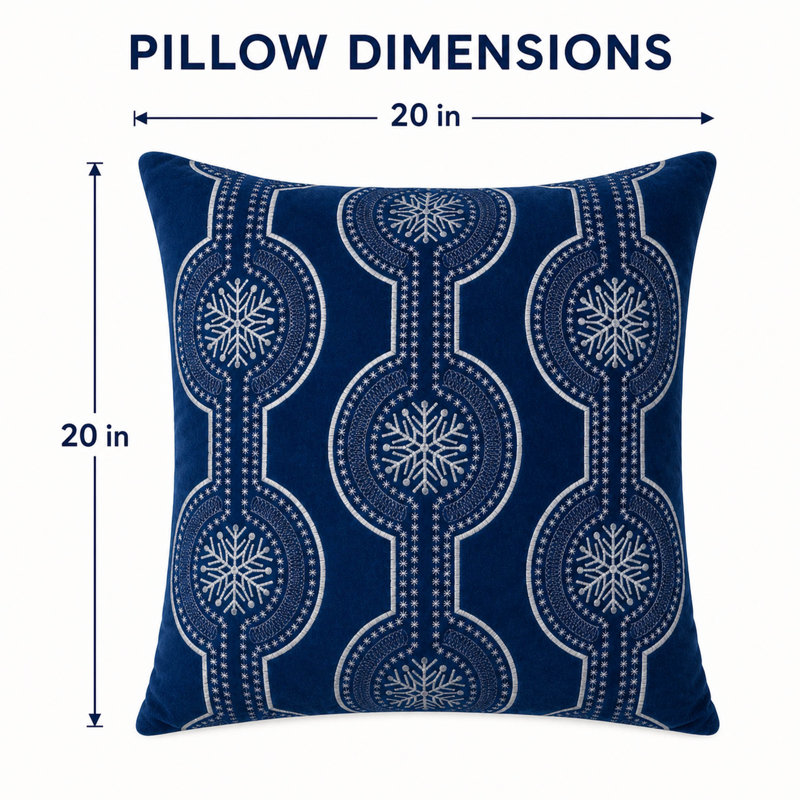 Ensemble de 2 coussins décoratifs Holiday en velours brodé Holiday, Bleu