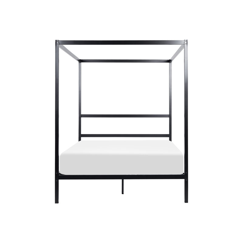 Lynton Metal Bed, European Double (140 x 200cm), Black
