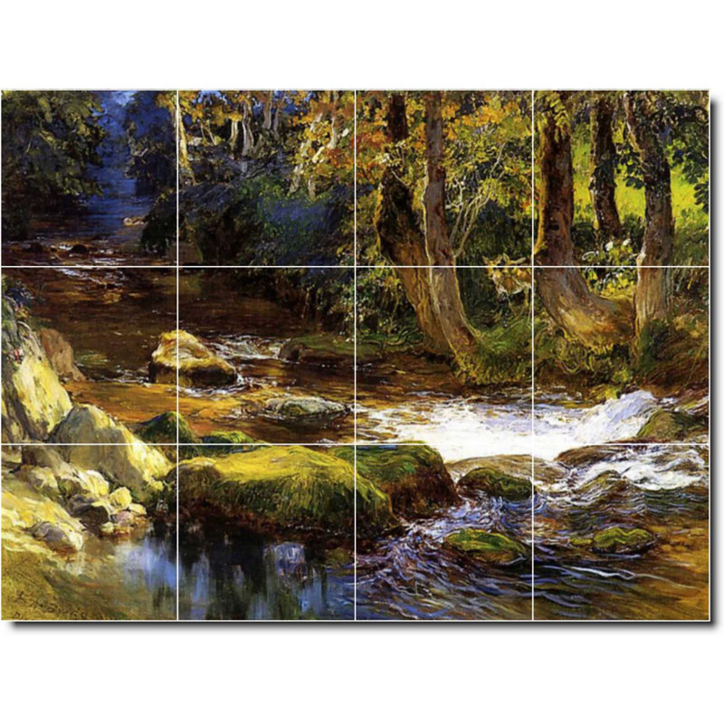 Carreau de céramique décorative 36 po x 24 po 6 po x 6 po, Village 01097