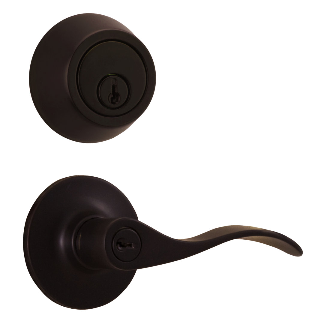 Premiere Essentials Levers With Deadbolt Reversible Entry Set Weslock 