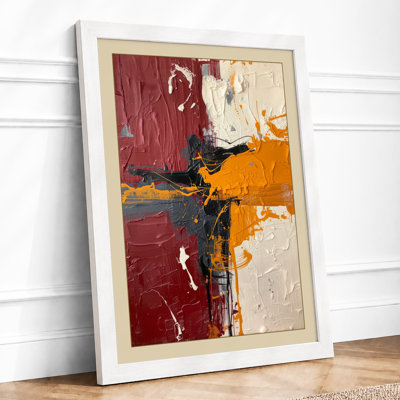 Geometric Tension Abstract - Framed Print