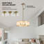 Lustre tambour 4 lumières moderne avec verre texturé-1710479972