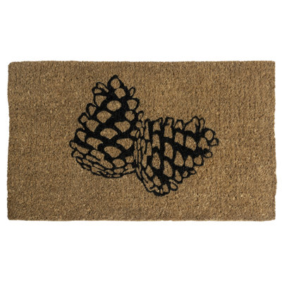 Handmade Doormat - Pair of Pine Cones, 18"x30"
