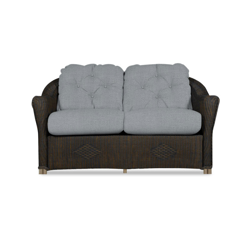 Reflections Outdoor 2 - Seat Loveseat, Sandberg Navy, Matte White