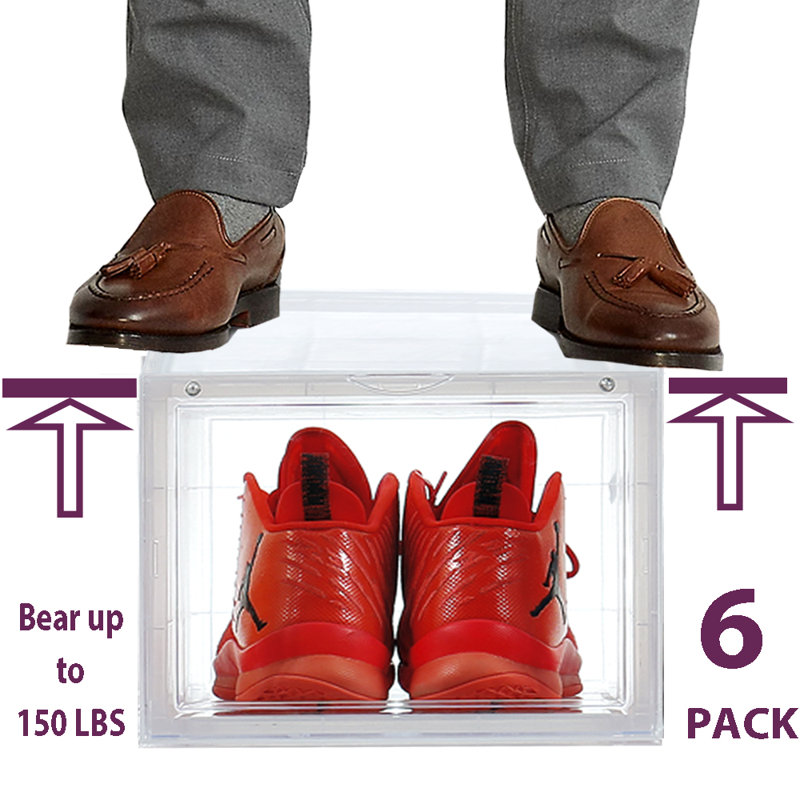 6 Pair Stackable Shoe Storage Box