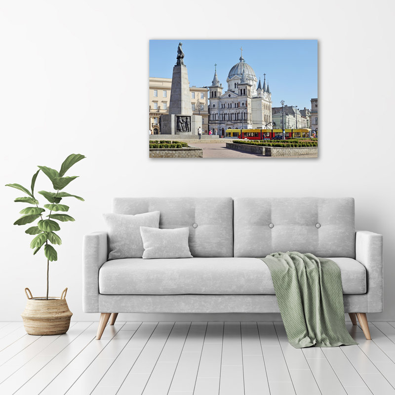 Plac Wolnoå›Ci ÅÃ³Dåº - Wrapped Canvas Print