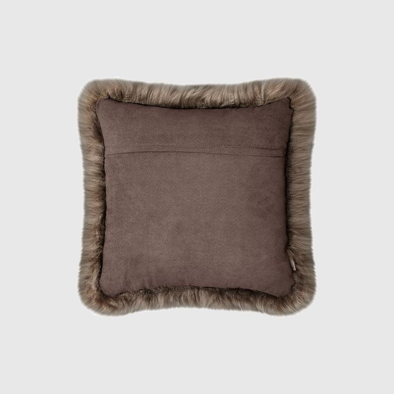 Fieldman Leather Reversible Throw Pillow, Coffee Brown