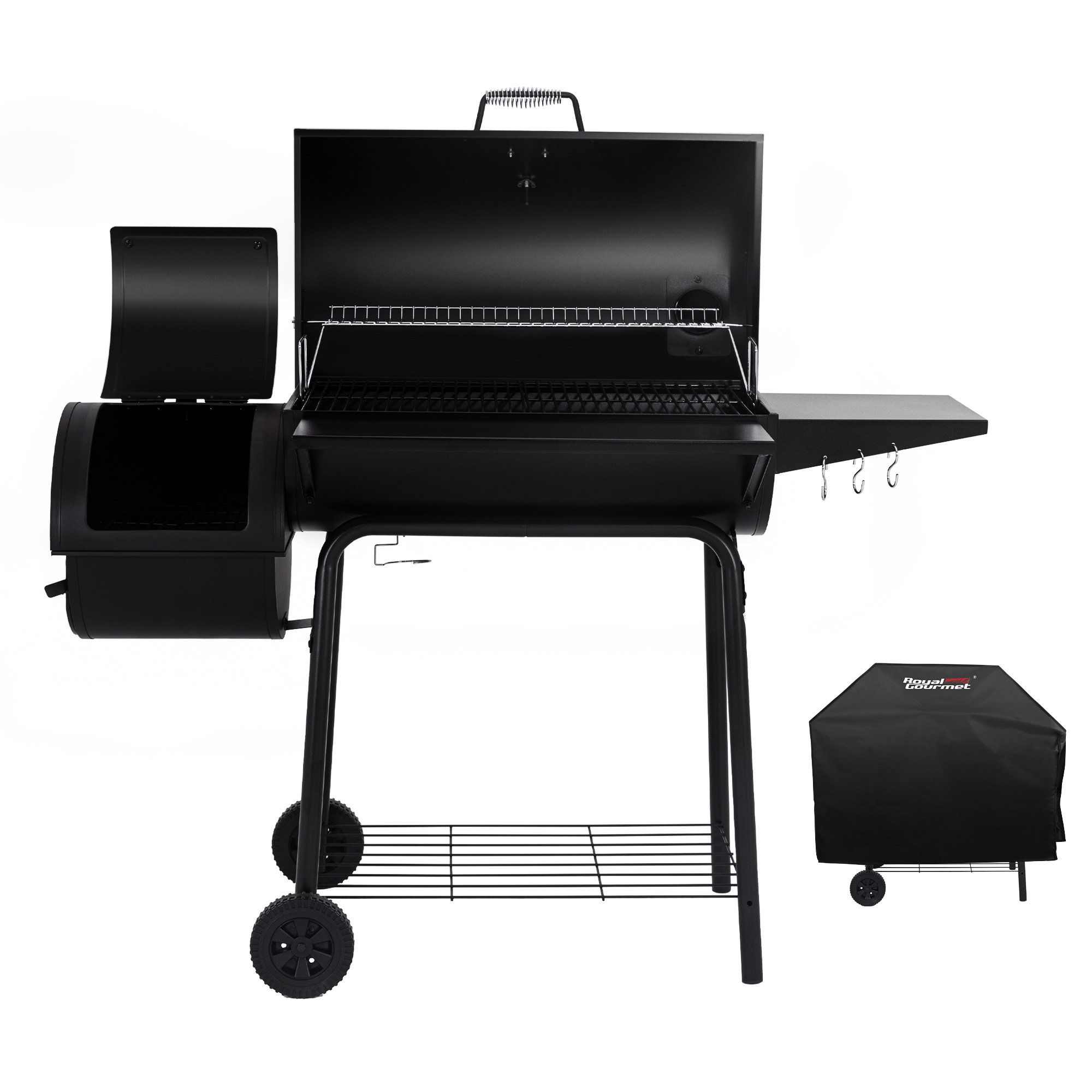 Alphamarts Free-standing 36” Barrel Charcoal Grill w/ Offset Smoker 941 sq.  in for Camping, Backyard Cooking & Reviews - Wayfair Canada