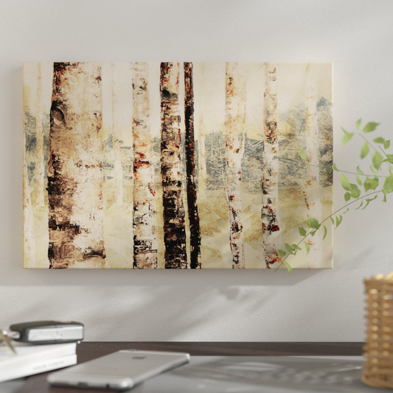 « forestières vi », impression sur toile, H 8 po x l 12 po x P 0,75 po, Toile tendue, Pas de tapis