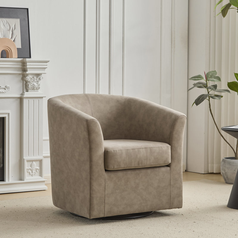 Fauteuil demi-tonneau Wilmore, Abricot