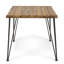 Table d'extérieur 32,5 po - Résistant aux intempéries avec plateau en bois