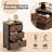 End Table Nightstand Bedroom Storage w/ 3 Drawers & Wood Slide-1086909939-1086909903