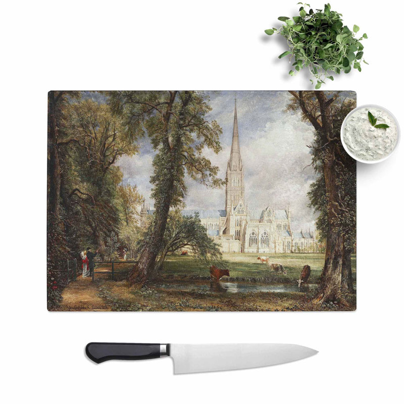 Salisbury Cathedral Vol.1 by John Constable Chopping Board, 0.4cm H x 28.5cm W x 39cm L